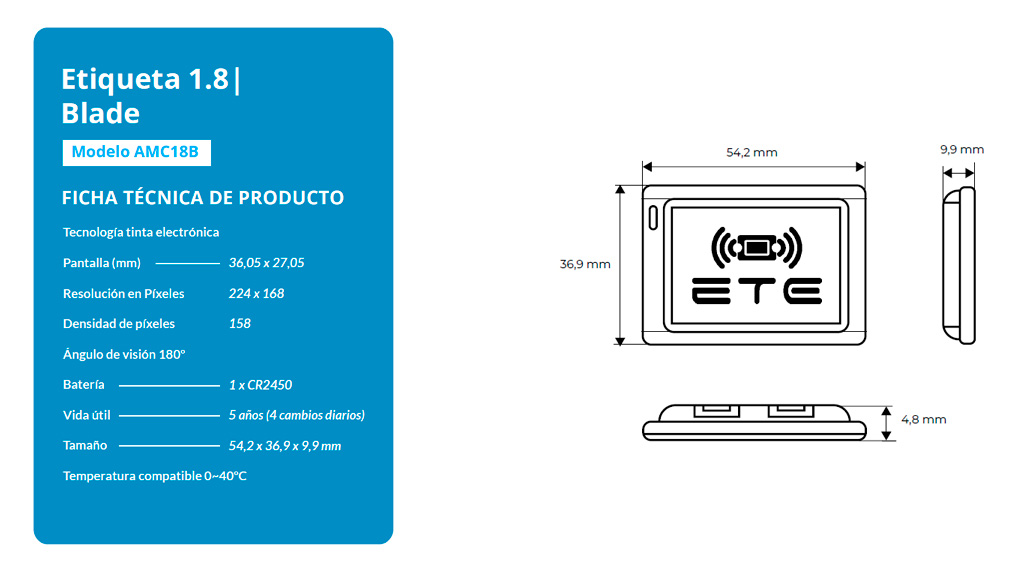 Etiquetas electrónicas para farmacia Blade