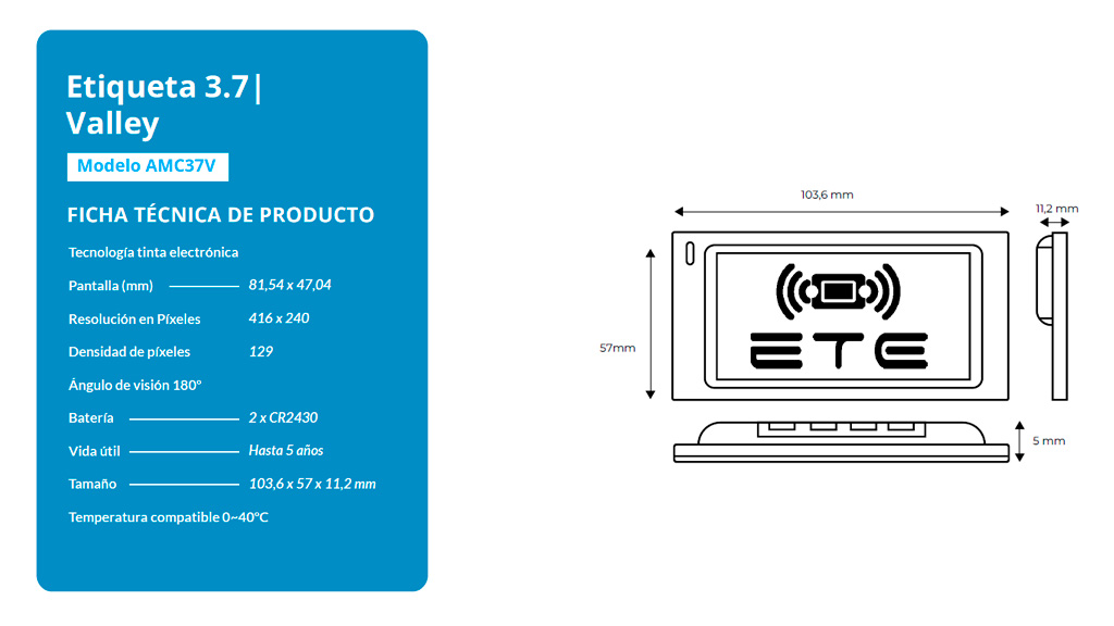 Etiquetas electrónicas para farmacia Valley 5