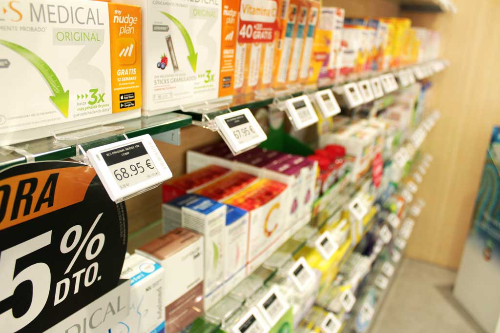 Etiquetas electrónicas para farmacia